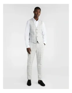 Yd. Patrick Check Waistcoat Silver -Cambridge Clothing shop 906468760 5 720x928