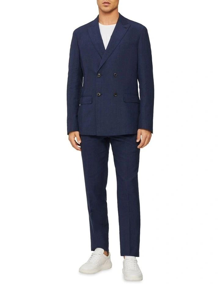 Calvin Klein Slim Puppytooth Suit Pant In Navy 6 Calvin Klein Slim Puppytooth Suit Pant In Navy - Image 4