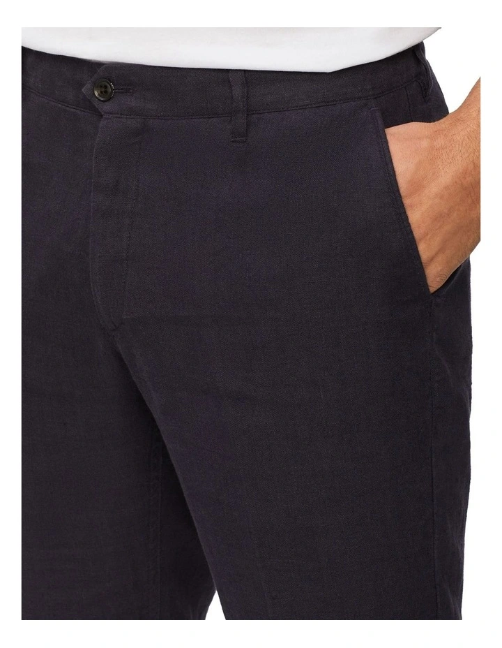 Calvin Klein X-Slim Plain Linen Suit Pant In Navy 5 Calvin Klein X-Slim Plain Linen Suit Pant In Navy - Image 3