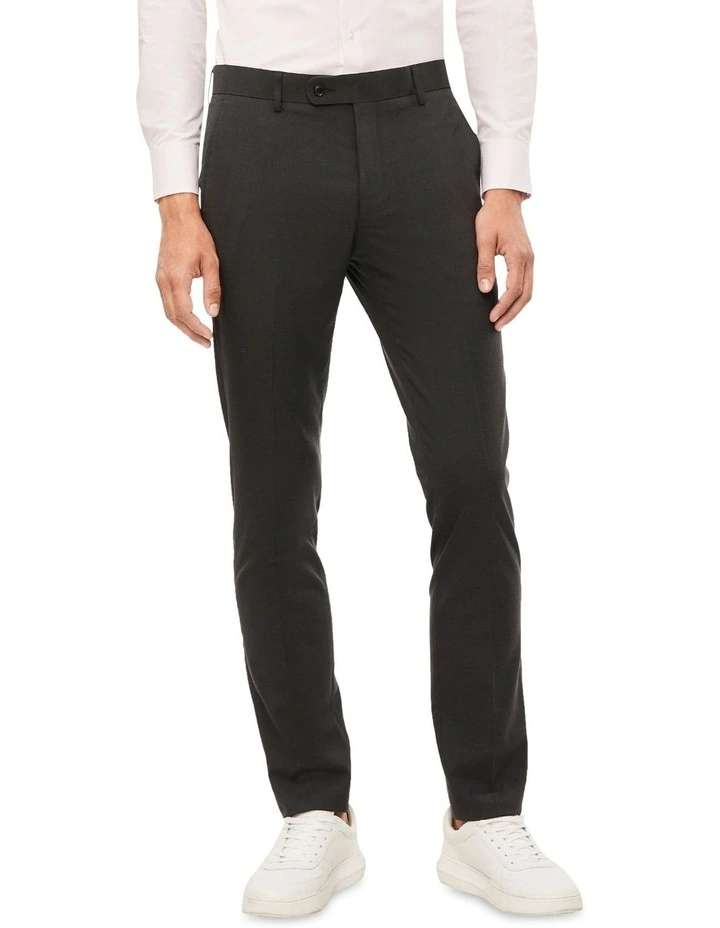 Calvin Klein X-Slim Square Weave Trouser In Charcoal 3 Calvin Klein X-Slim Square Weave Trouser In Charcoal