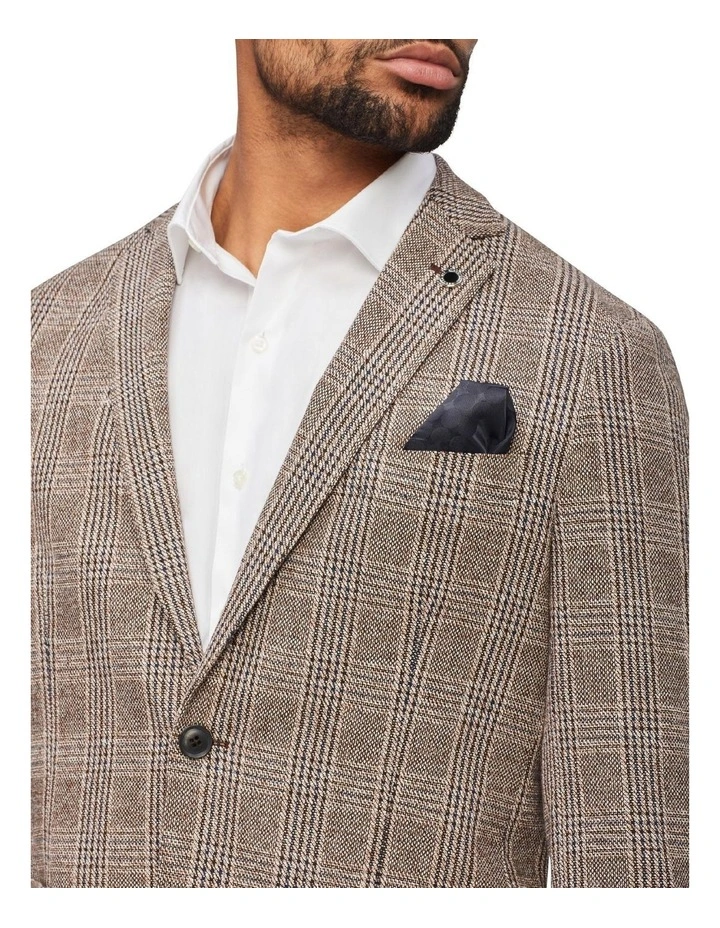 Van Heusen Black Label Check Blazer In Chocolate 6 Van Heusen Black Label Check Blazer In Chocolate - Image 4