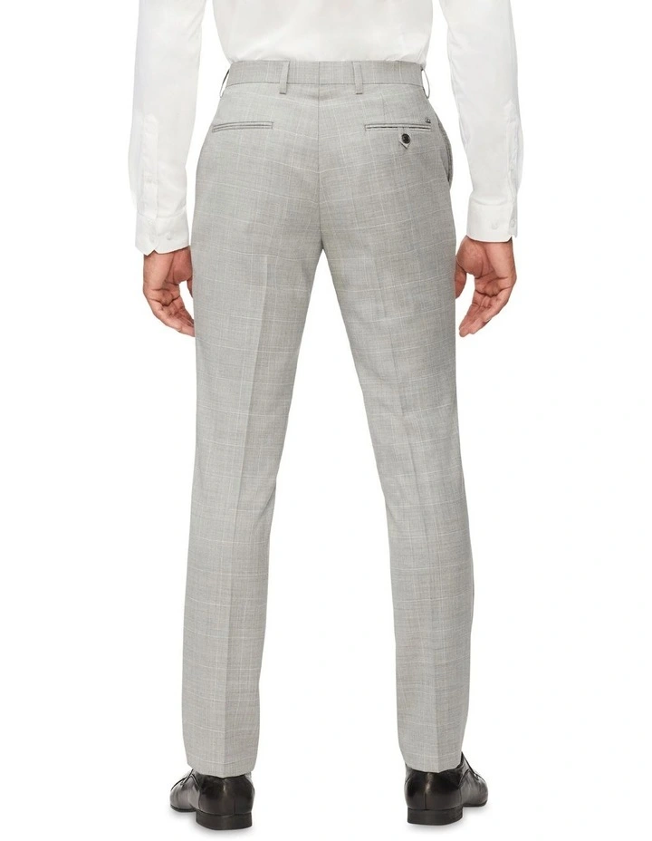 Van Heusen Black Label Slim Window Pane Suit Pant In Light Grey 4 Van Heusen Black Label Slim Window Pane Suit Pant In Light Grey - Image 2