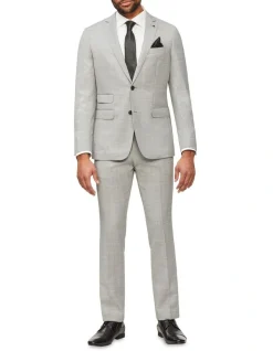 Van Heusen Black Label Slim Window Pane Suit Pant In Light Grey 9 Van Heusen Black Label Slim Window Pane Suit Pant In Light Grey -Cambridge Clothing shop 929158300 4 720x928