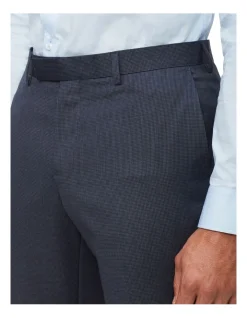 Van Heusen Black Label Slim Micro Check Suit Pant In Navy -Cambridge Clothing shop 929158480 3 720x928