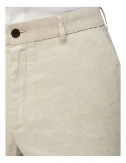 Van Heusen Slim Plain Linen Suit Pant In Ecru -Cambridge Clothing shop 929808640 3 720x928