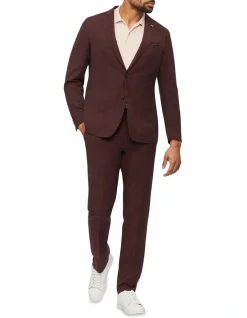 Van Heusen Slim Plain Linen Suit Pant In Beetroot 13 Van Heusen Slim Plain Linen Suit Pant In Beetroot -Cambridge Clothing shop 929809000 6 720x928