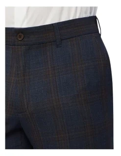 Van Heusen Tailored Big Check Suit Pant With Chocolate Detail In Navy 7 Van Heusen Tailored Big Check Suit Pant With Chocolate Detail In Navy -Cambridge Clothing shop 929809360 3 720x928