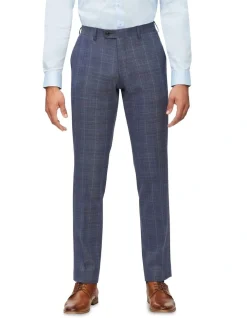 Van Heusen Tailored Prince Of Wales Check Pant In Denim