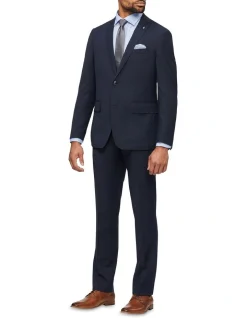Van Heusen Tailored Fine Stripe Suit Pant In Navy -Cambridge Clothing shop 929809720 4 720x928