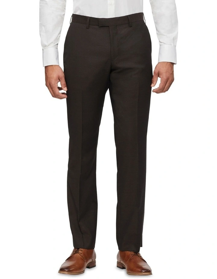 Van Heusen Black Label Tailored Textured Suit Pant In Chocolate 3 Van Heusen Black Label Tailored Textured Suit Pant In Chocolate