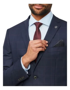 Van Heusen Black Label Tailored Window Pane Suit Jacket In Navy 9 Van Heusen Black Label Tailored Window Pane Suit Jacket In Navy -Cambridge Clothing shop 930295360 4 720x928