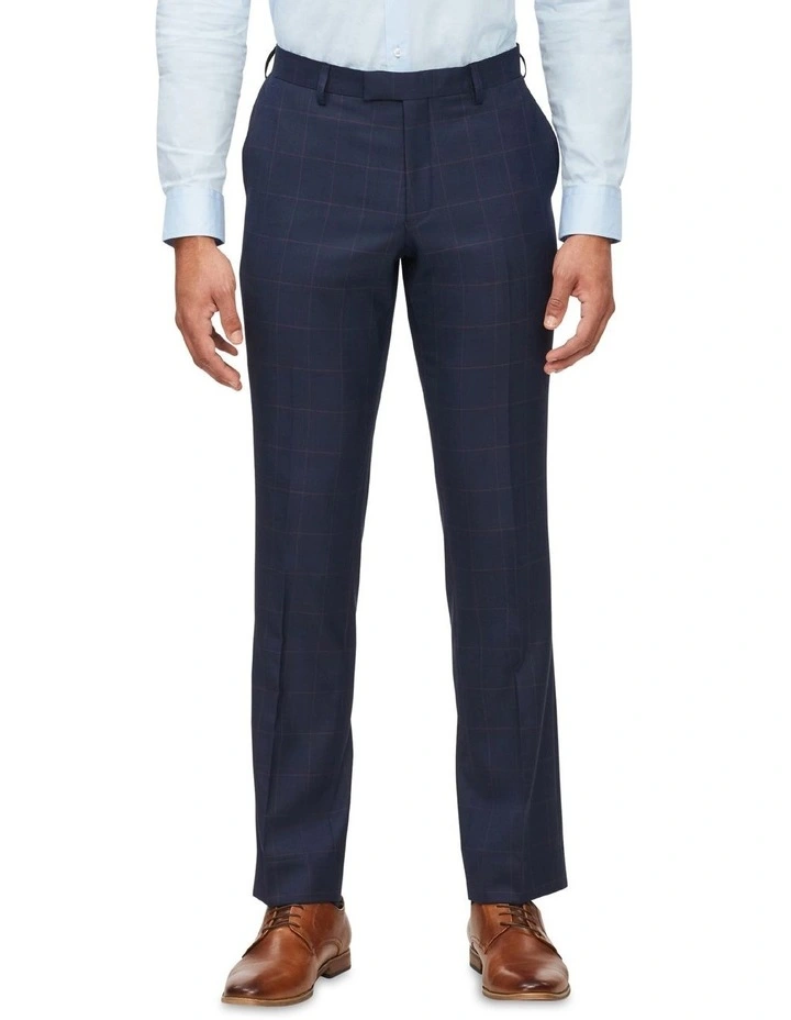 Van Heusen Black Label Tailored Window Pane Suit Pant In Navy 3 Van Heusen Black Label Tailored Window Pane Suit Pant In Navy