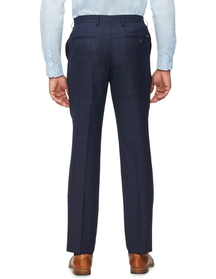 Van Heusen Black Label Tailored Window Pane Suit Pant In Navy 4 Van Heusen Black Label Tailored Window Pane Suit Pant In Navy - Image 2