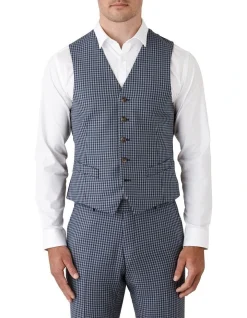 Gibson Mighty Slim Fit Vest In Blue