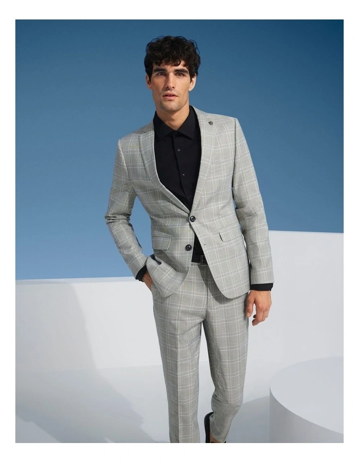 Yd. Metz Skinny Suit Jacket In Silver 4 Yd. Metz Skinny Suit Jacket In Silver - Image 2