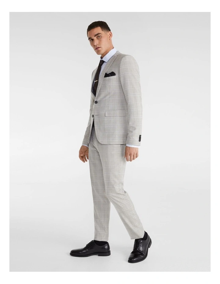 Yd. Metz Skinny Suit Jacket In Silver 7 Yd. Metz Skinny Suit Jacket In Silver - Image 5