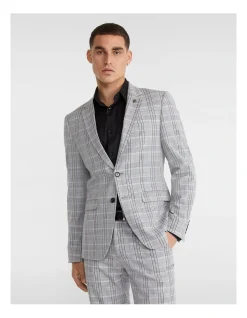 Front Page 37 Yd. Monza Slim Suit Jacket In Grey