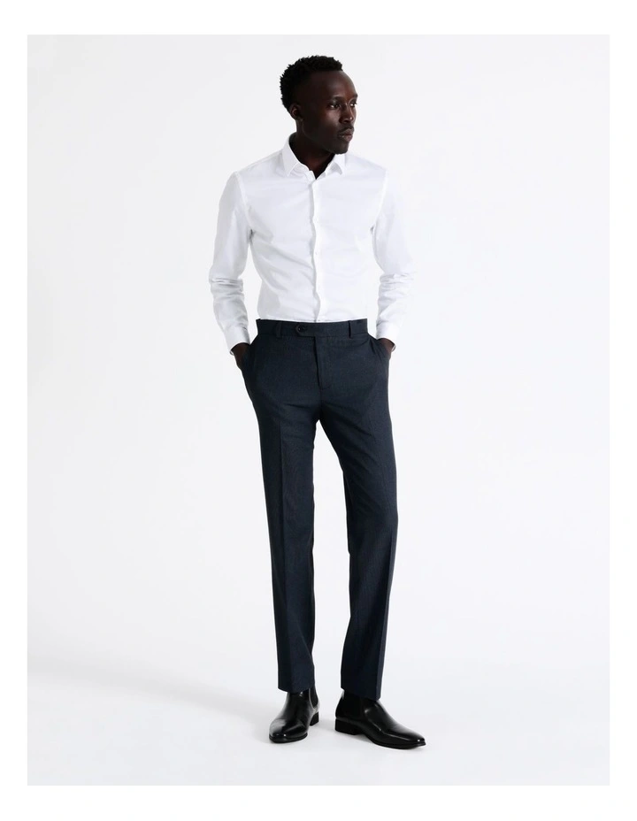 Blaq Tailored Texture Trouser In Blue 3 Blaq Tailored Texture Trouser In Blue