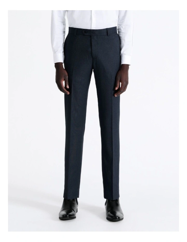 Blaq Tailored Texture Trouser In Blue 4 Blaq Tailored Texture Trouser In Blue - Image 2