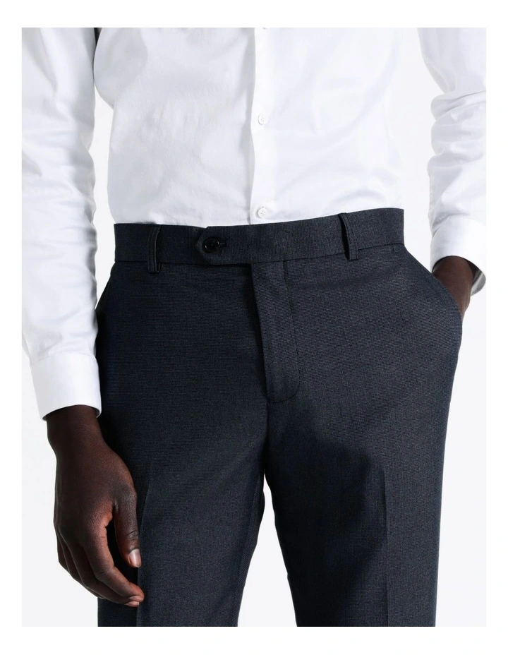 Blaq Tailored Texture Trouser In Blue 6 Blaq Tailored Texture Trouser In Blue - Image 4