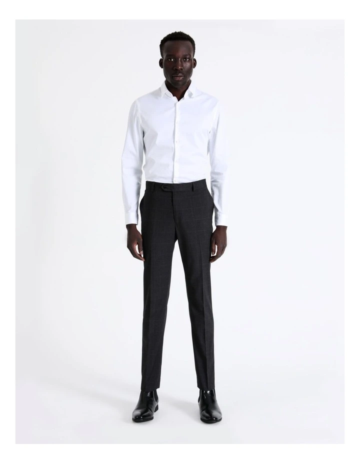 Blaq Slim Prince Of Wales Check Trouser In Charcoal 3 Blaq Slim Prince Of Wales Check Trouser In Charcoal