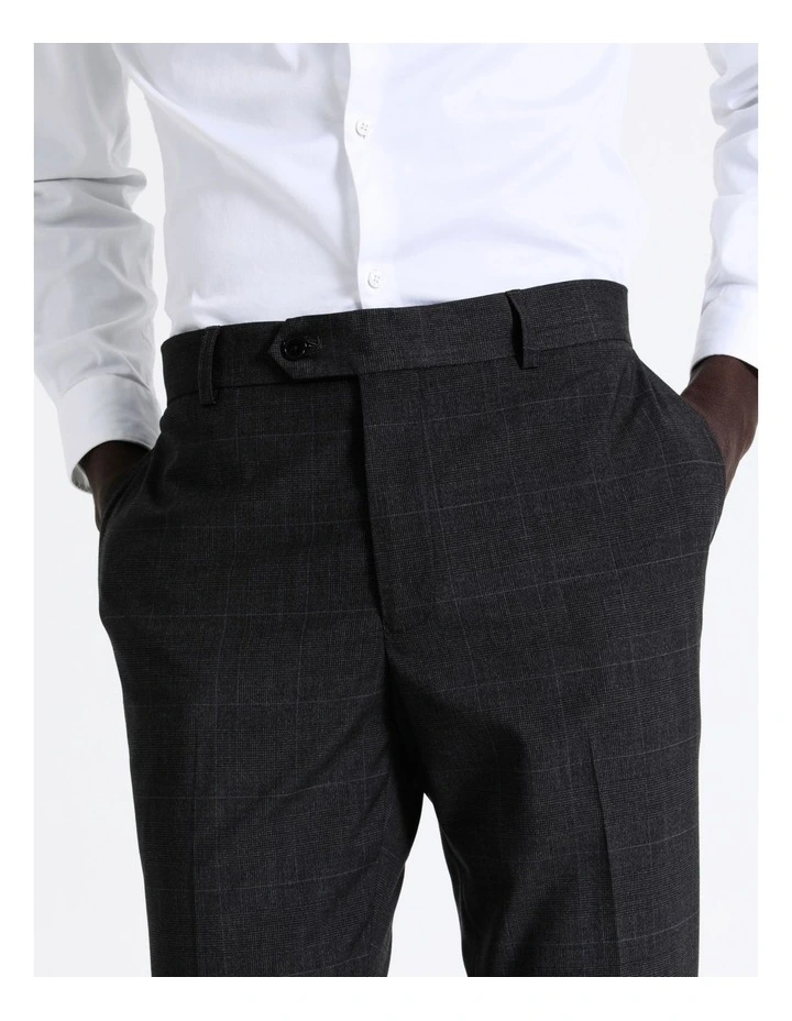 Blaq Slim Prince Of Wales Check Trouser In Charcoal 6 Blaq Slim Prince Of Wales Check Trouser In Charcoal - Image 4