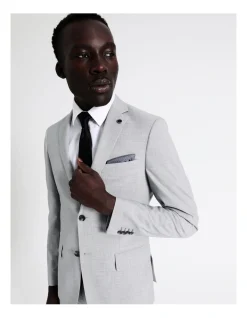 Blaq Tailored Plain Marle Suit Jacket In Grey -Cambridge Clothing shop 942282640 4 720x928