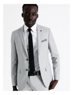 Blaq Tailored Plain Marle Suit Jacket In Grey -Cambridge Clothing shop 942282640 5 720x928