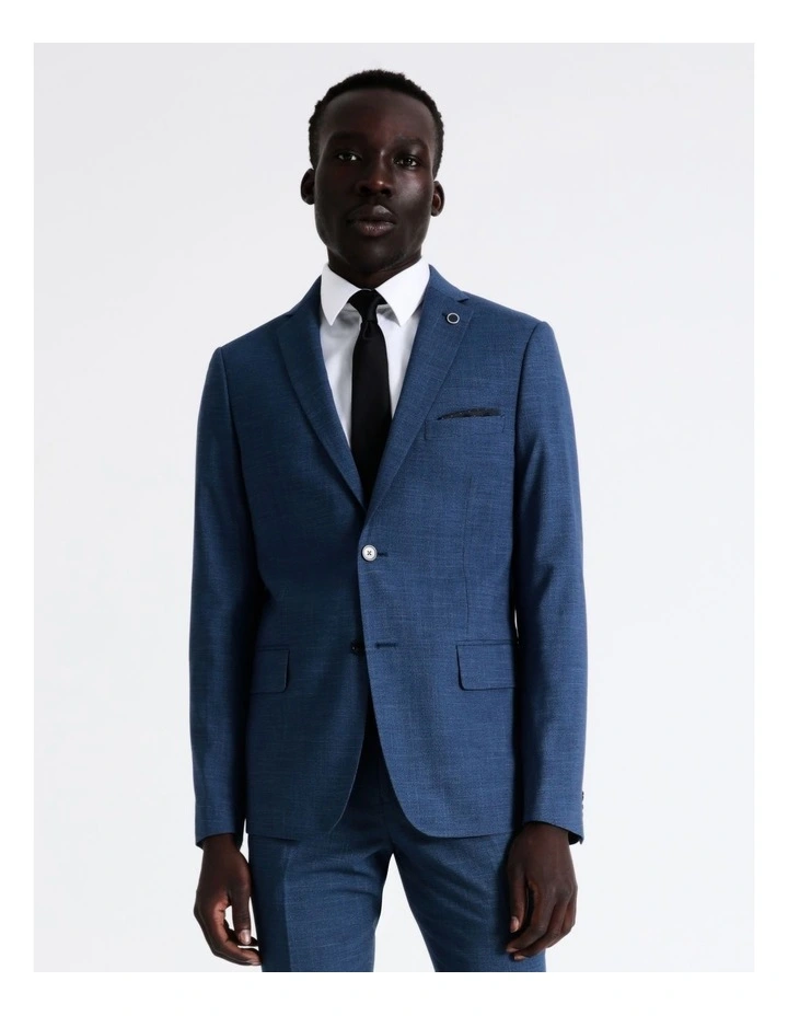 Blaq Slim Puppytooth Suit Jacket In Blue 3 Blaq Slim Puppytooth Suit Jacket In Blue