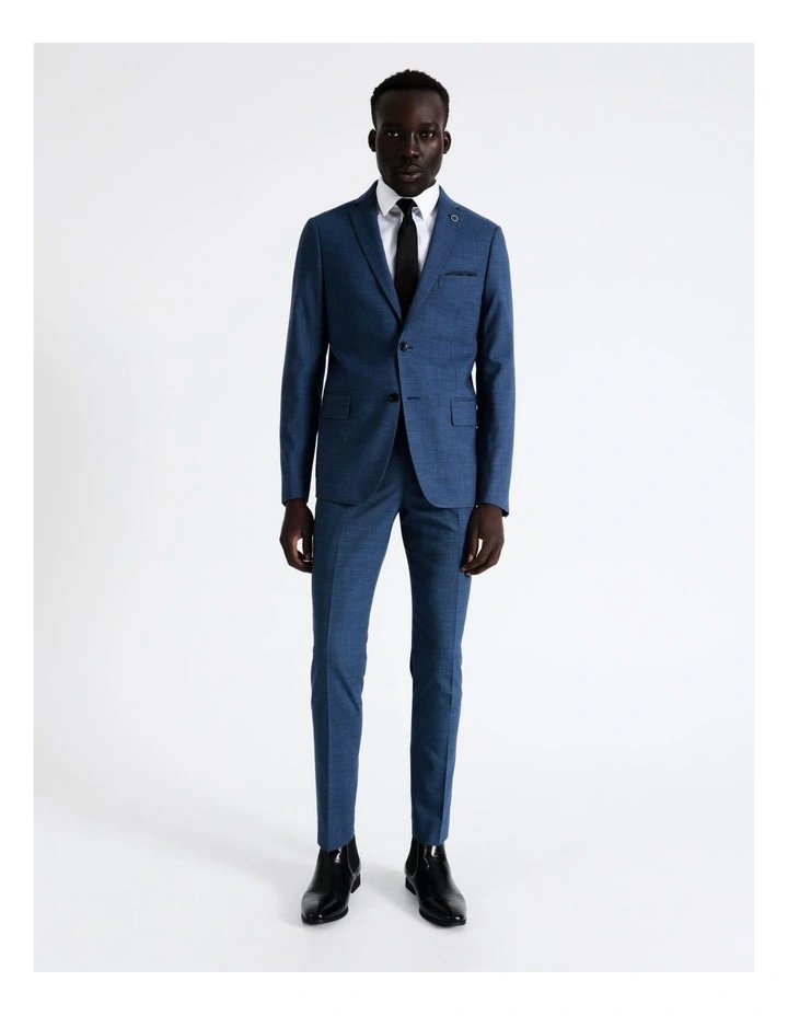 Blaq Slim Puppytooth Suit Jacket In Blue 4 Blaq Slim Puppytooth Suit Jacket In Blue - Image 2