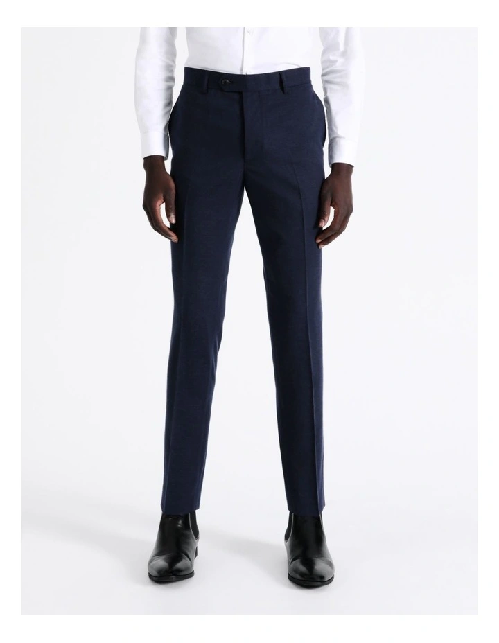 Blaq Slim Plain Linen Blend Suit Pant In Navy 4 Blaq Slim Plain Linen Blend Suit Pant In Navy - Image 2