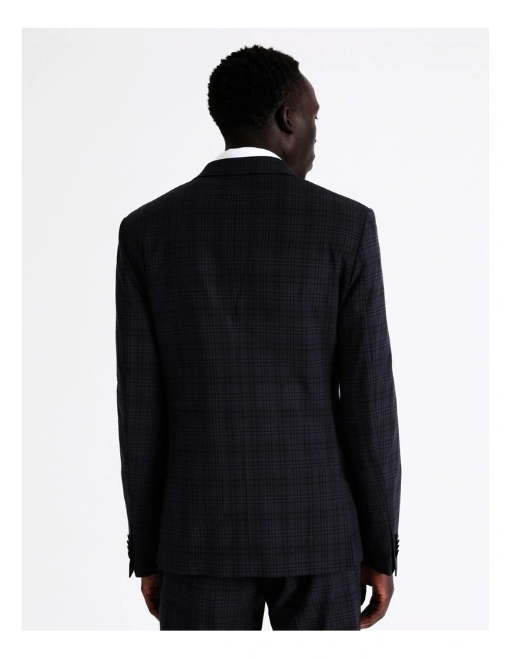 Blaq Tailored Check Suit Jacket In Navy 6 Blaq Tailored Check Suit Jacket In Navy - Image 4