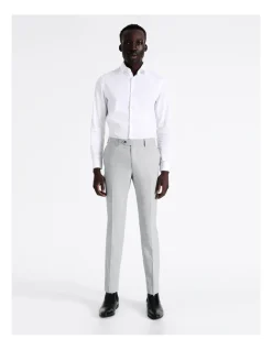 Blaq Tailored Plain Marle Suit Pant In Grey