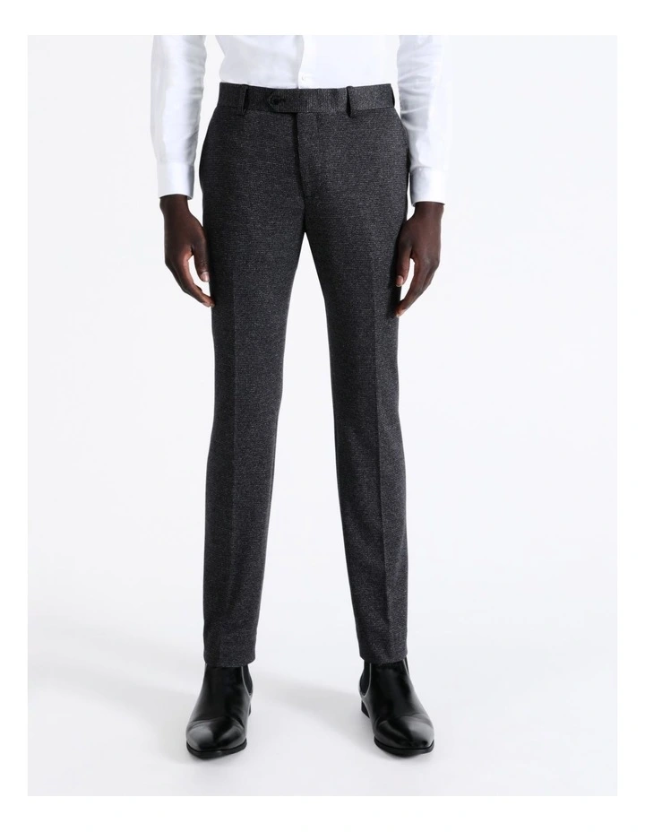 Blaq Slim Puppytooth Knit Suit Pant In Grey 3 Blaq Slim Puppytooth Knit Suit Pant In Grey