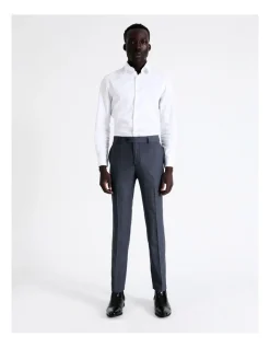 Blaq Slim Marle Herringbone Suit Pant In Denim