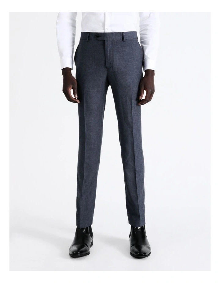 Blaq Slim Marle Herringbone Suit Pant In Denim 4 Blaq Slim Marle Herringbone Suit Pant In Denim - Image 2