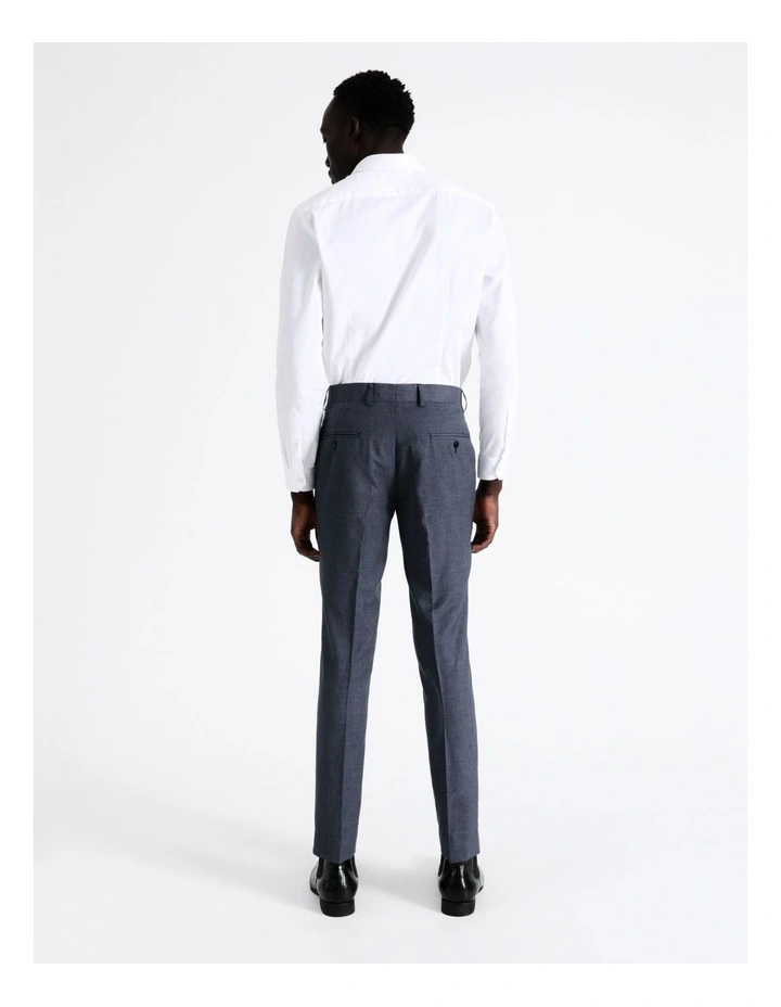 Blaq Slim Marle Herringbone Suit Pant In Denim 5 Blaq Slim Marle Herringbone Suit Pant In Denim - Image 3