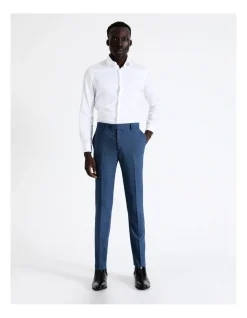 Blaq Slim Puppytooth Suit Pant In Blue