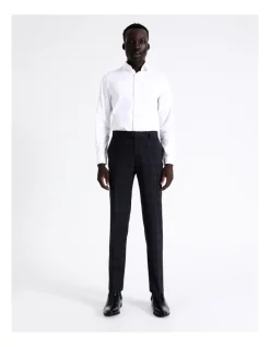 Blaq Tailored Check Suit Pant In Navy