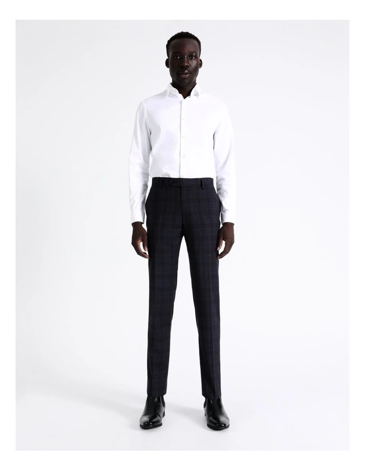 Blaq Tailored Check Suit Pant In Navy 3 Blaq Tailored Check Suit Pant In Navy