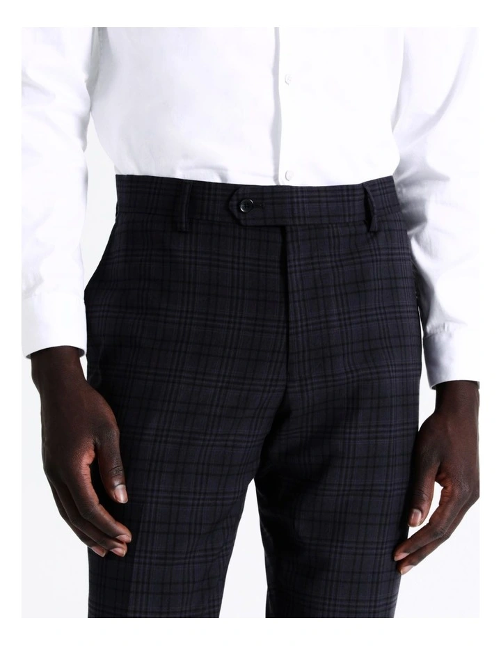 Blaq Tailored Check Suit Pant In Navy 6 Blaq Tailored Check Suit Pant In Navy - Image 4