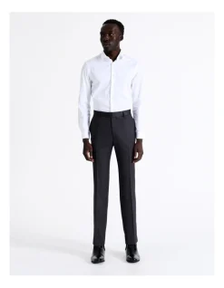 Blaq Tailored Herringbone Suit Pant In Charcoal