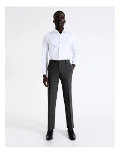 Blaq Tailored Prince Of Wales Check Suit Pant In Charcoal