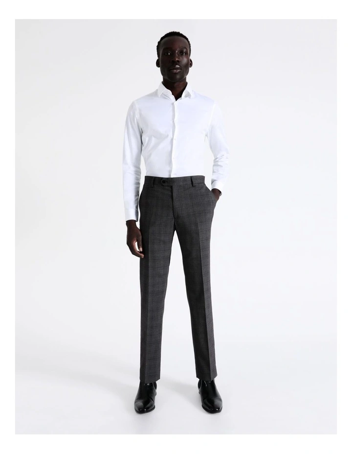 Blaq Tailored Prince Of Wales Check Suit Pant In Charcoal 3 Blaq Tailored Prince Of Wales Check Suit Pant In Charcoal