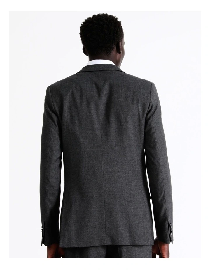 Blaq Tailored Birdseye Suit Jacket In Charcoal 8 Blaq Tailored Birdseye Suit Jacket In Charcoal - Image 6