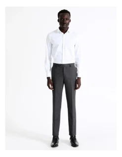 Blaq Tailored Birdseye Suit Pant In Charcoal