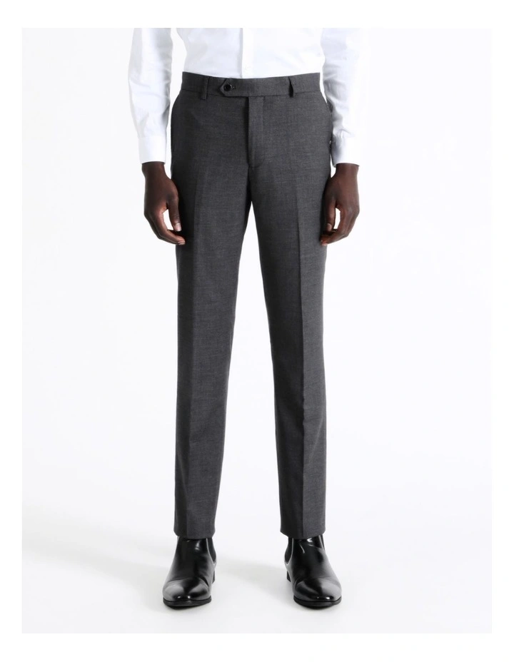 Blaq Tailored Birdseye Suit Pant In Charcoal 4 Blaq Tailored Birdseye Suit Pant In Charcoal - Image 2
