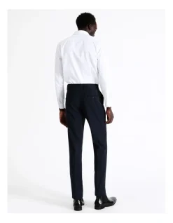 Blaq Tailored Birdseye Suit Pant In Navy -Cambridge Clothing shop 942327550 5 1 720x928