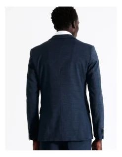 Blaq Tailored Sharkskin Suit Jacket In Blue -Cambridge Clothing shop 942327640 5 720x928