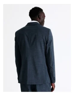 Blaq Tailored Sharkskin Suit Jacket In Blue -Cambridge Clothing shop 942327640 6 720x928